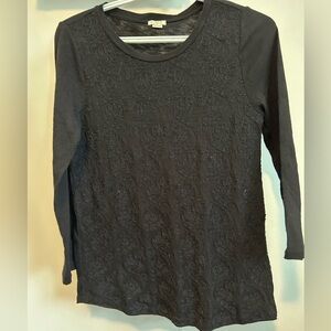J.Crew quarter sleeve long sleeve lace detail